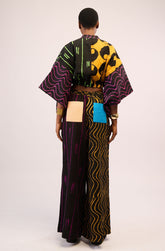 Orange and Black Wide Leg Pants